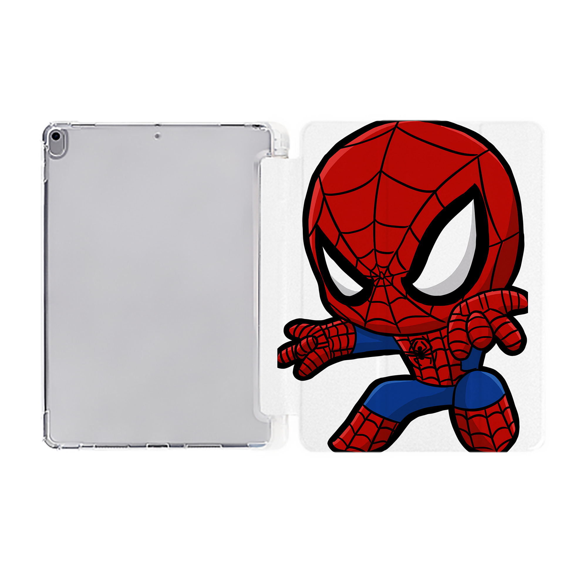 （画像用） Spider Man スパイダーマン IPad ケース ペン収納付き 三つ折りスタンド PUレザー×シリコン 対応機種9.5/10.5/10.9インチ